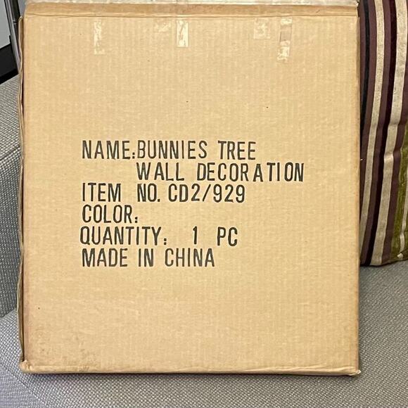 "Bunnies Tree" 3D Wall Decor, Bunny, Flowers, Easter, Spring, Eggs, Baby Nursery - Picture 11 of 14